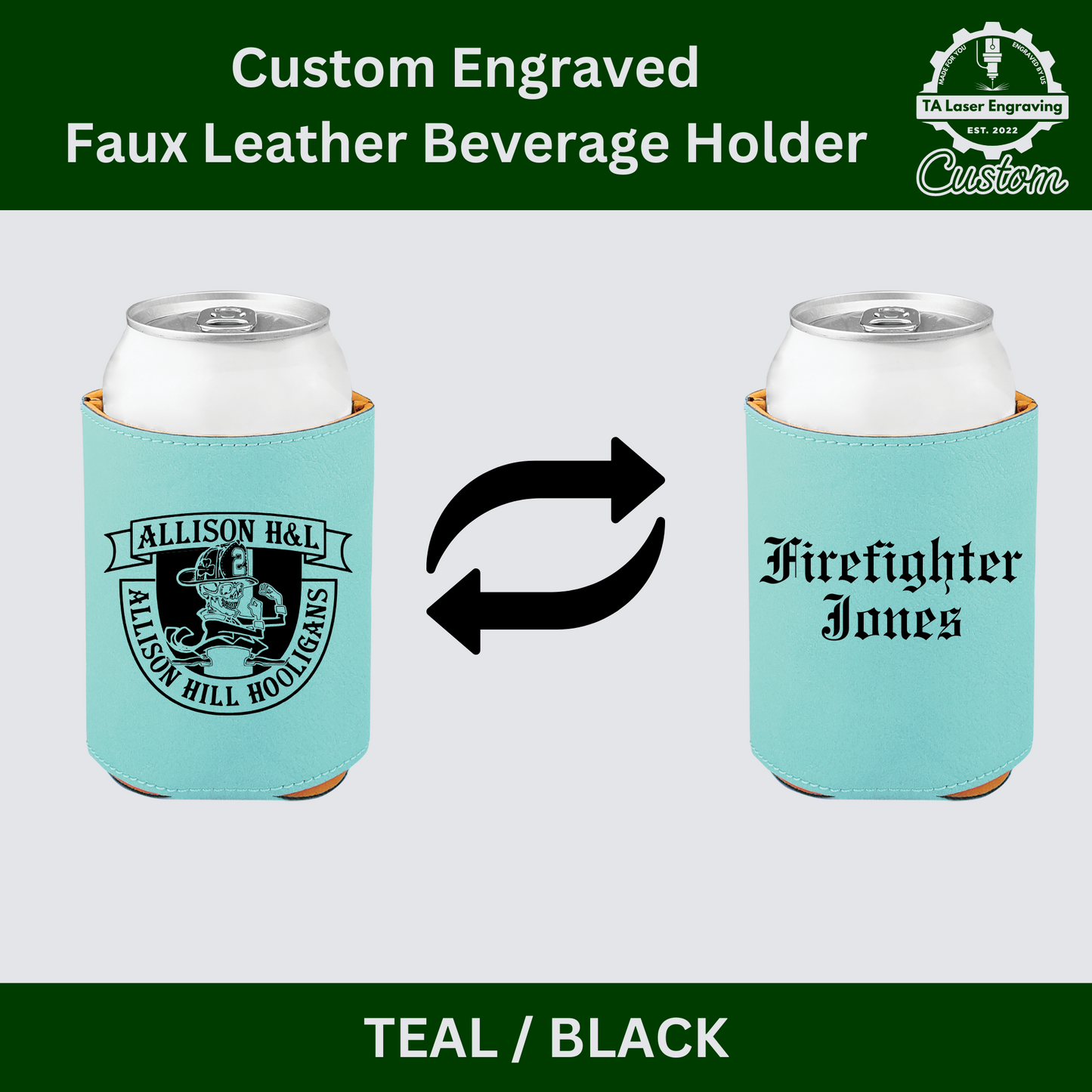 Allison Hill Beverage Holder - Faux Leather - Can Duster