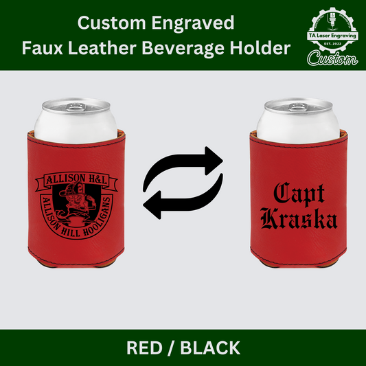 Allison Hill Beverage Holder - Faux Leather - Can Duster